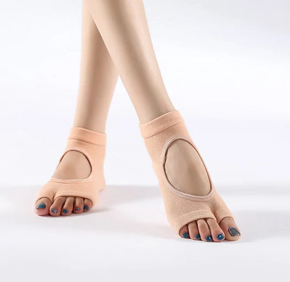 Women's Anti-Slip Yoga Socks: Two-Toe Cotton Pilates Slipper